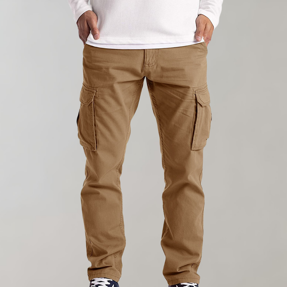 Comfortable Cargo Trousers for Men - Jasper-Khaki-XS-State of Style