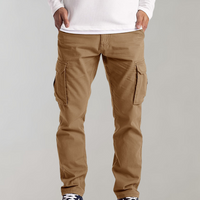Comfortable Cargo Trousers for Men - Jasper-Khaki-XS-State of Style