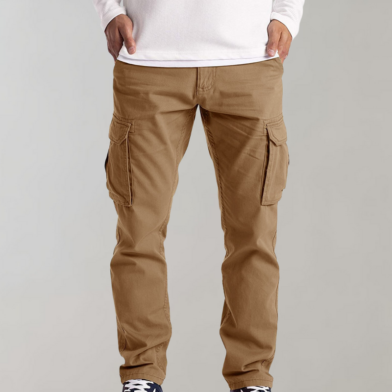 Comfortable Cargo Trousers for Men - Jasper-Khaki-XS-State of Style