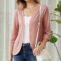 Comfortable Casual Knit Cardigan-Black-S-State of Style