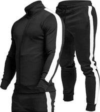 Comfortable Casual Men's Tracksuit - Logan-Black/White-S-State of Style
