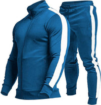 Comfortable Casual Men's Tracksuit - Logan-Blue/White-S-State of Style
