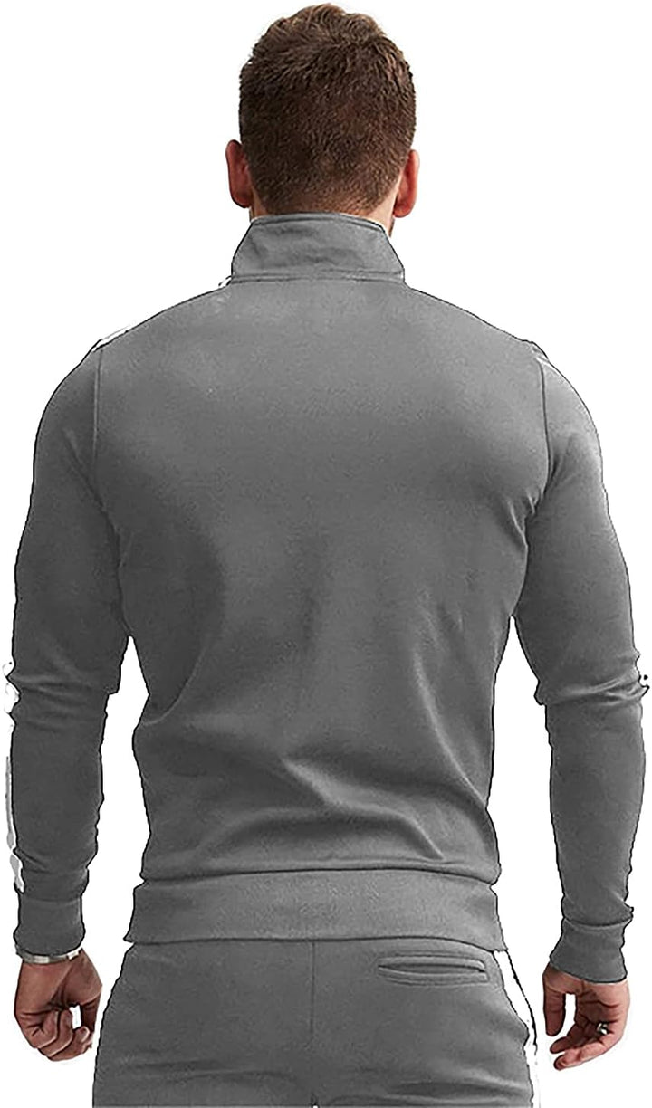 Comfortable Casual Men's Tracksuit - Logan-Green/White-S-State of Style