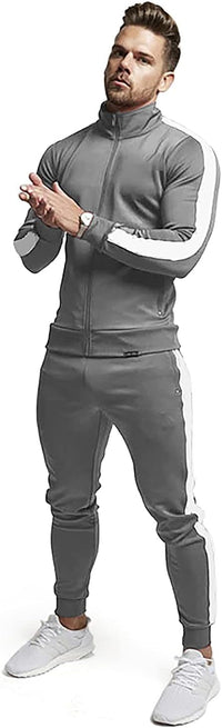 Comfortable Casual Men's Tracksuit - Logan-Green/White-S-State of Style