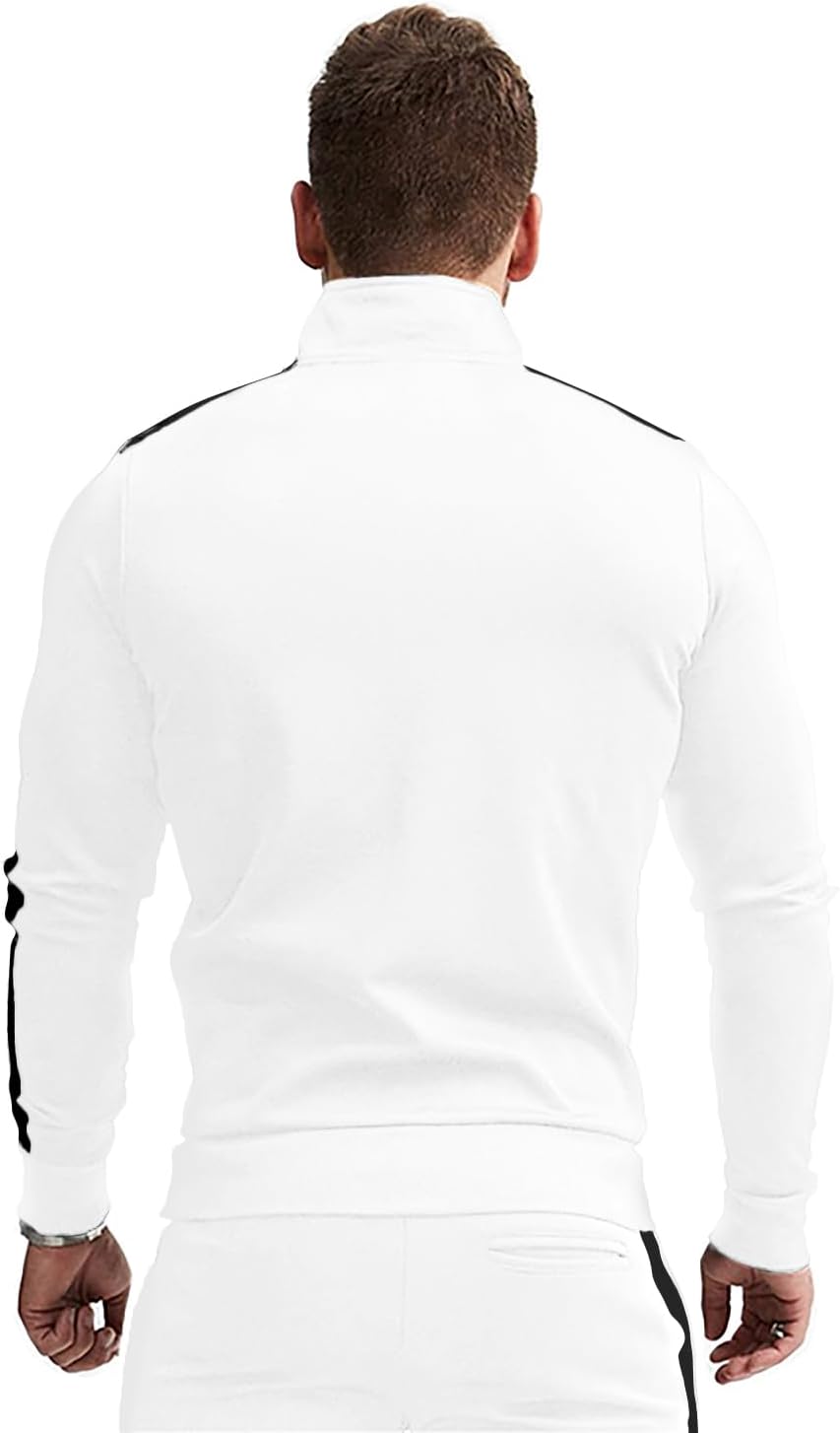 Comfortable Casual Men's Tracksuit - Logan-Green/White-S-State of Style