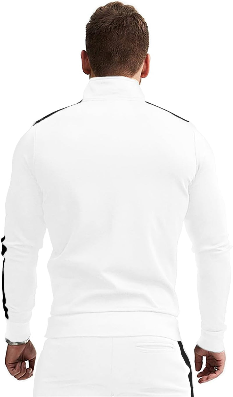 Comfortable Casual Men's Tracksuit - Logan-Green/White-S-State of Style