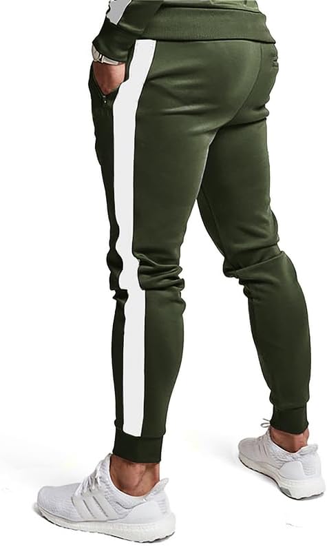 Comfortable Casual Men's Tracksuit - Logan-Green/White-S-State of Style