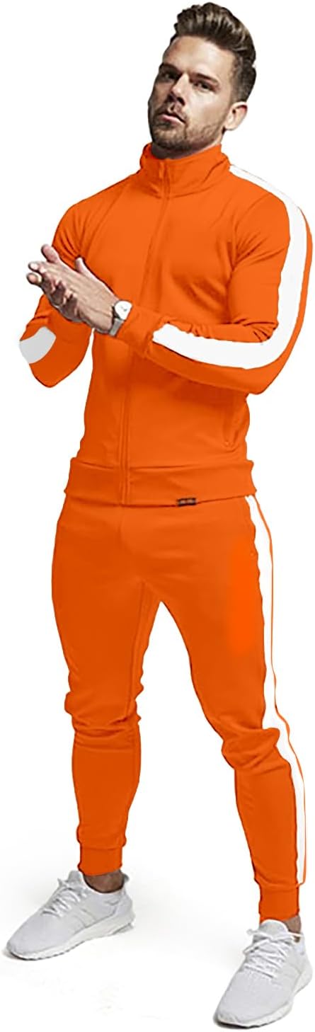 Comfortable Casual Men's Tracksuit - Logan-Green/White-S-State of Style