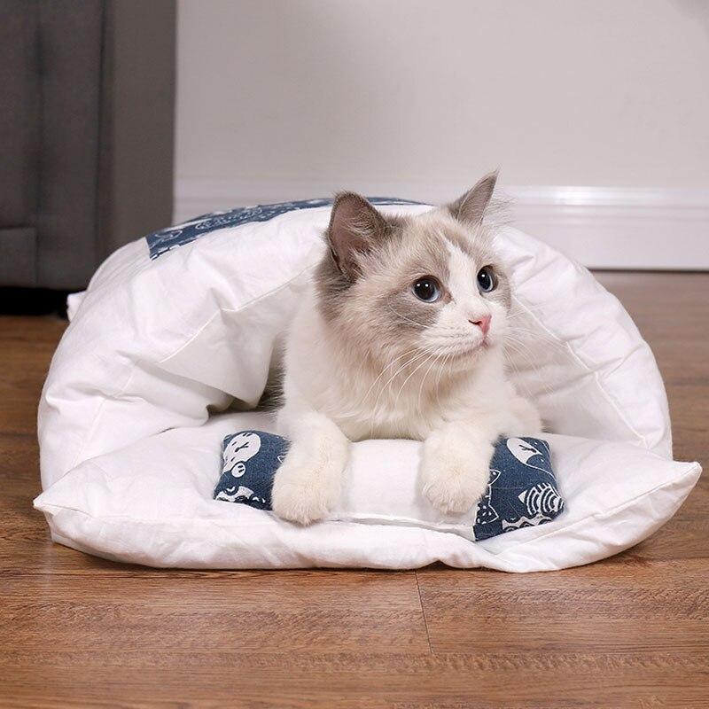Comfortable Cat Sleeping Bag - SnugKitty-Blue Cat-M-State of Style
