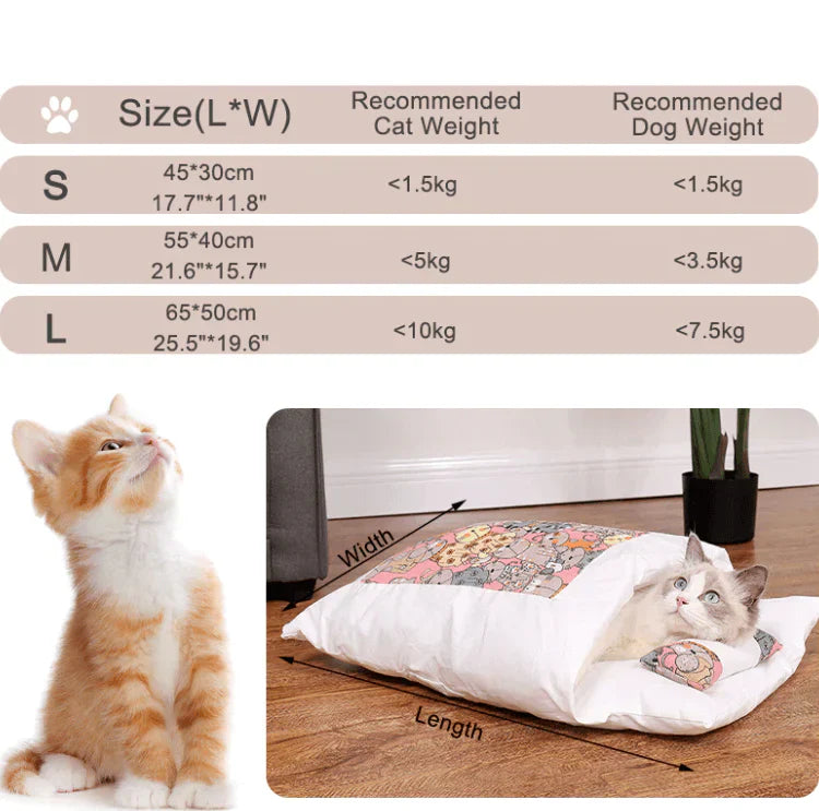 Comfortable Cat Sleeping Bag - SnugKitty-Blue Cat-S-State of Style