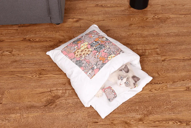 Comfortable Cat Sleeping Bag - SnugKitty-Blue Cat-S-State of Style