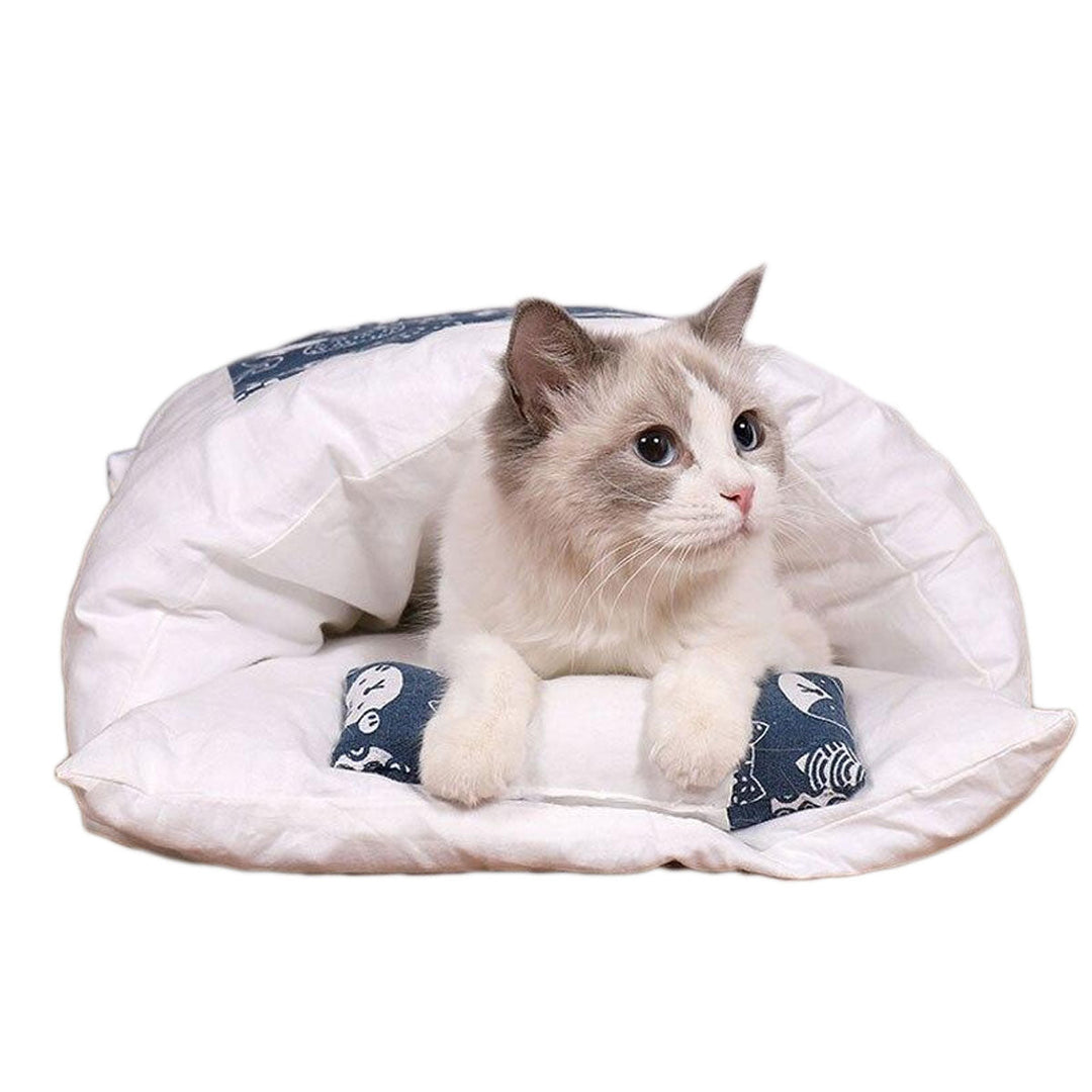 Comfortable Cat Sleeping Bag - SnugKitty-Blue Cat-S-State of Style