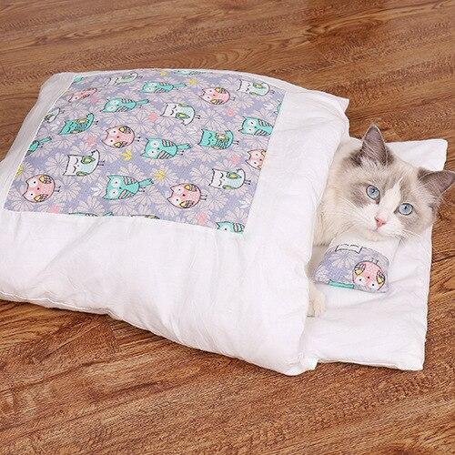 Comfortable Cat Sleeping Bag - SnugKitty-Purple Owl-S-State of Style