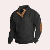 Comfortable Corduroy Sweater for Men - Milan-Black-S-State of Style