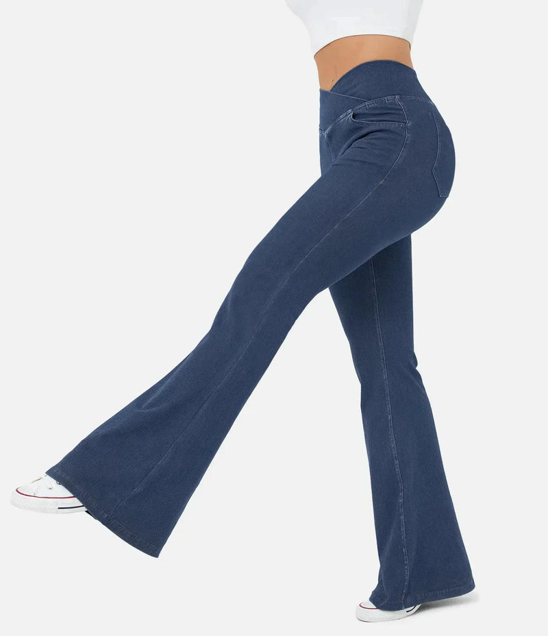 Comfortable Curvy High Waist Jeans - Aria-Dark blue-XS-State of Style