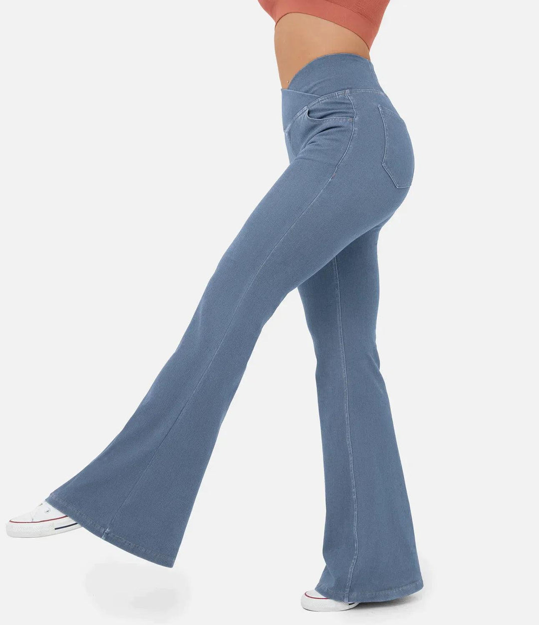 Comfortable Curvy High Waist Jeans - Aria-Light blue-S-State of Style