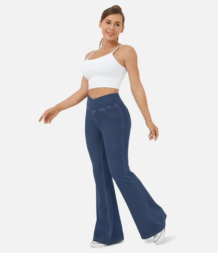 Comfortable Curvy High Waist Jeans - Aria-Light blue-XS-State of Style