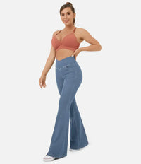 Comfortable Curvy High Waist Jeans - Aria-Light blue-XS-State of Style