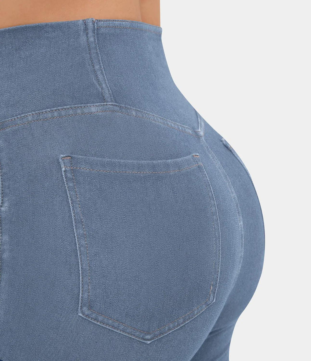 Comfortable Curvy High Waist Jeans - Aria-Light blue-XS-State of Style