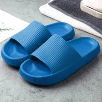 Comfortable Cushioned Slippers - Nora-Blue-4/4.5-State of Style