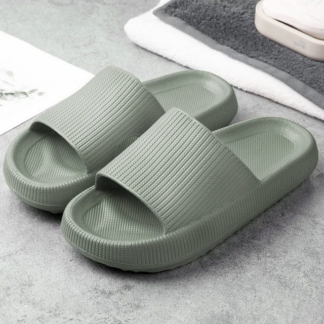 Comfortable Cushioned Slippers - Nora-Green-4/4.5-State of Style