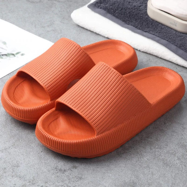 Comfortable Cushioned Slippers - Nora-Orange-4/4.5-State of Style