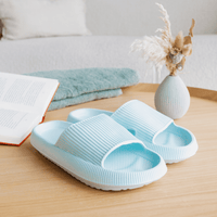 Comfortable Cushioned Slippers - Nora-Turquoise-4/4.5-State of Style