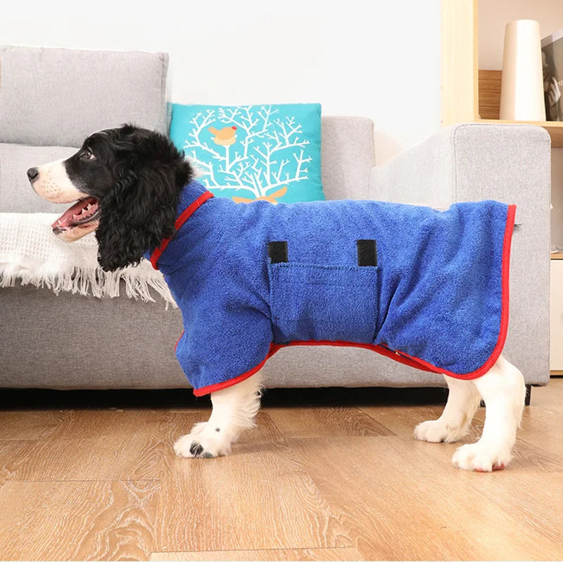Comfortable Dog Bathrobe - Finn-Blue-XS-State of Style