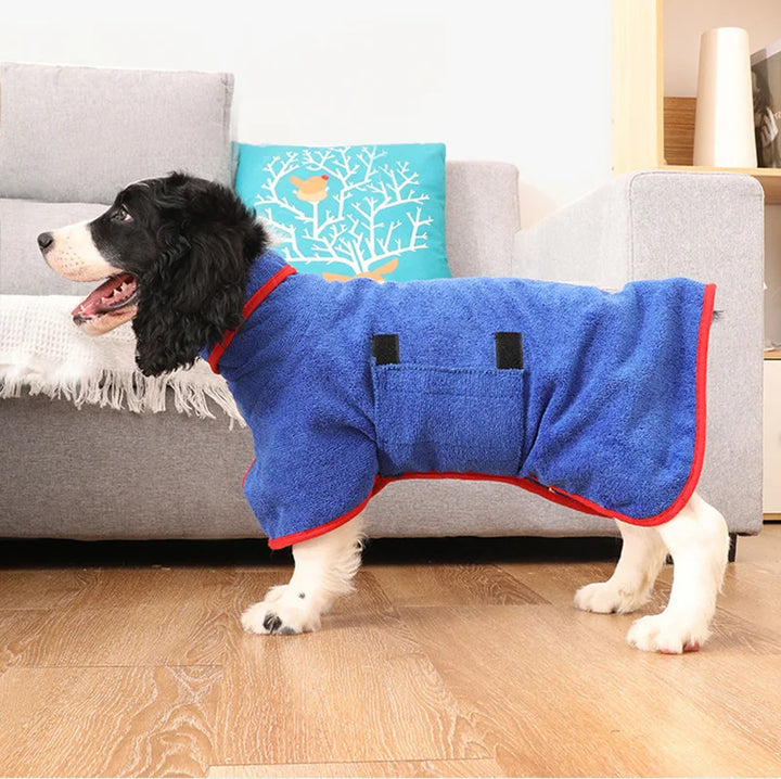 Comfortable Dog Bathrobe - Finn-Blue-XS-State of Style