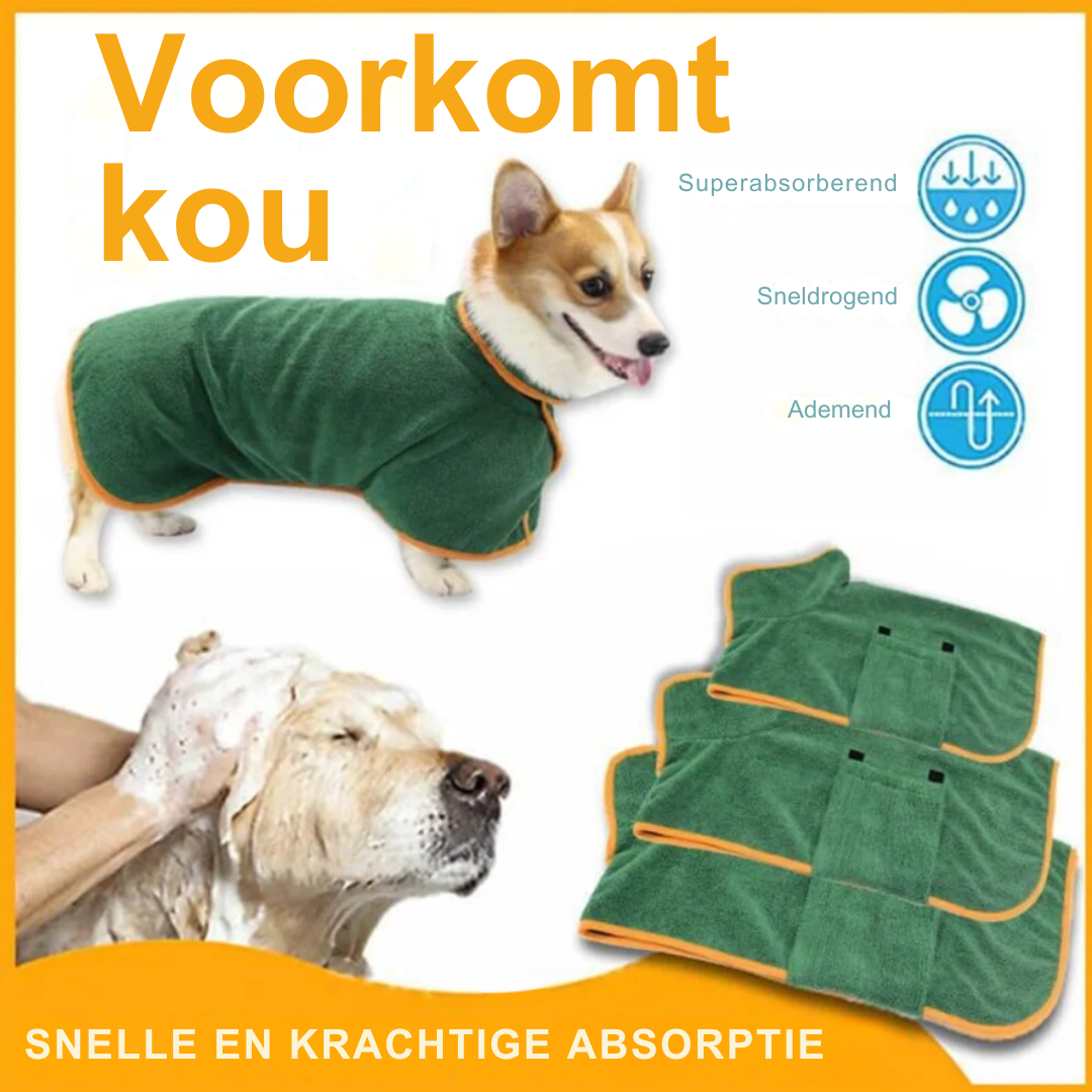Comfortable Dog Bathrobe - Finn-Blue-XS-State of Style