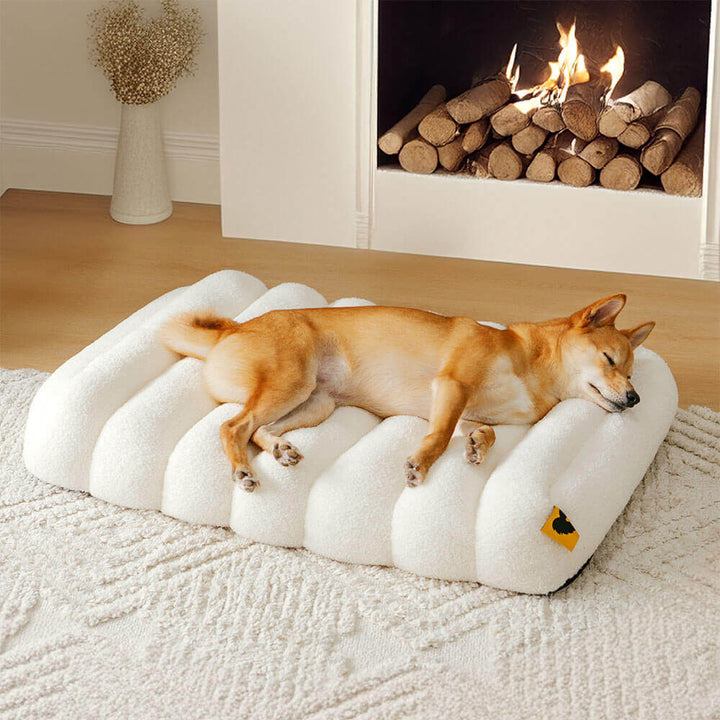 Comfortable Dog Bed - CheesecakeComfort Bed-M-White-State of Style