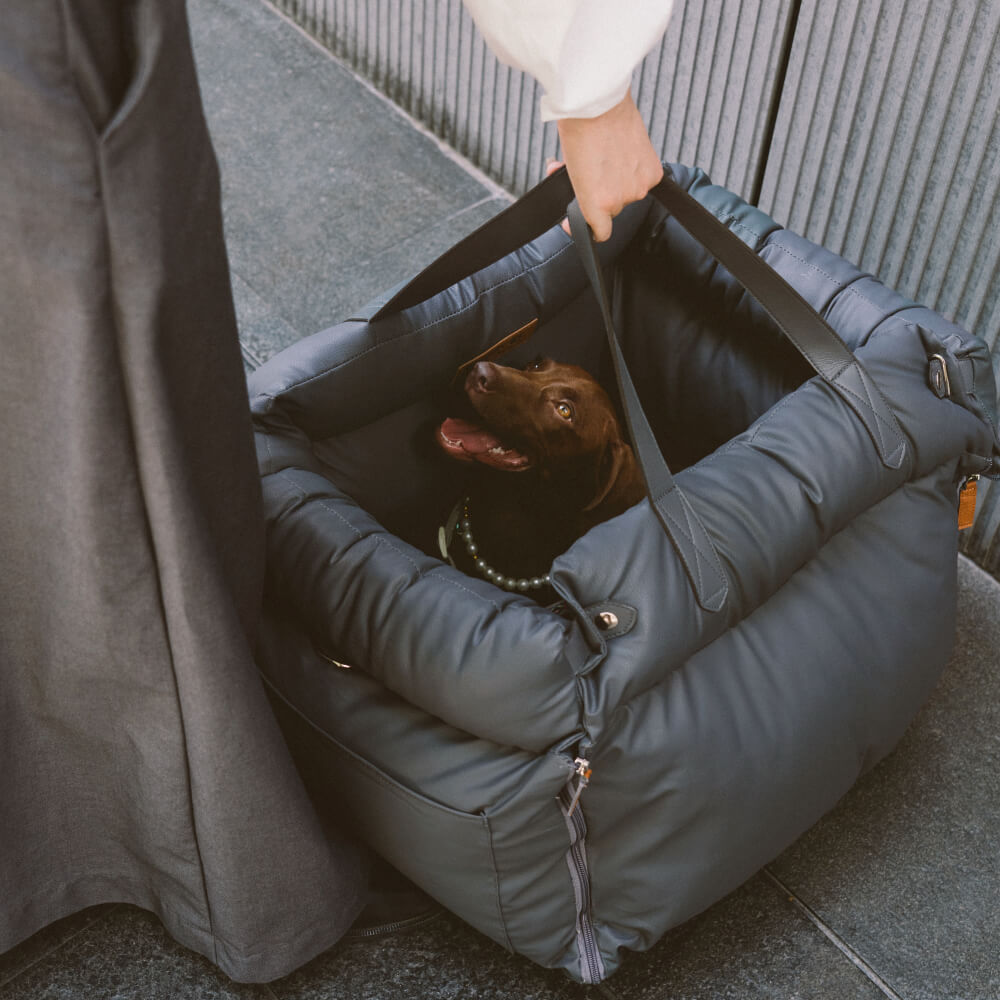 Comfortable Dog Car Seat - PawLuxury-Orange Green-State of Style