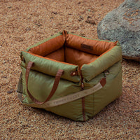 Comfortable Dog Car Seat - PawLuxury-Orange Green-State of Style
