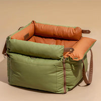 Comfortable Dog Car Seat - PawLuxury-Orange Green-State of Style