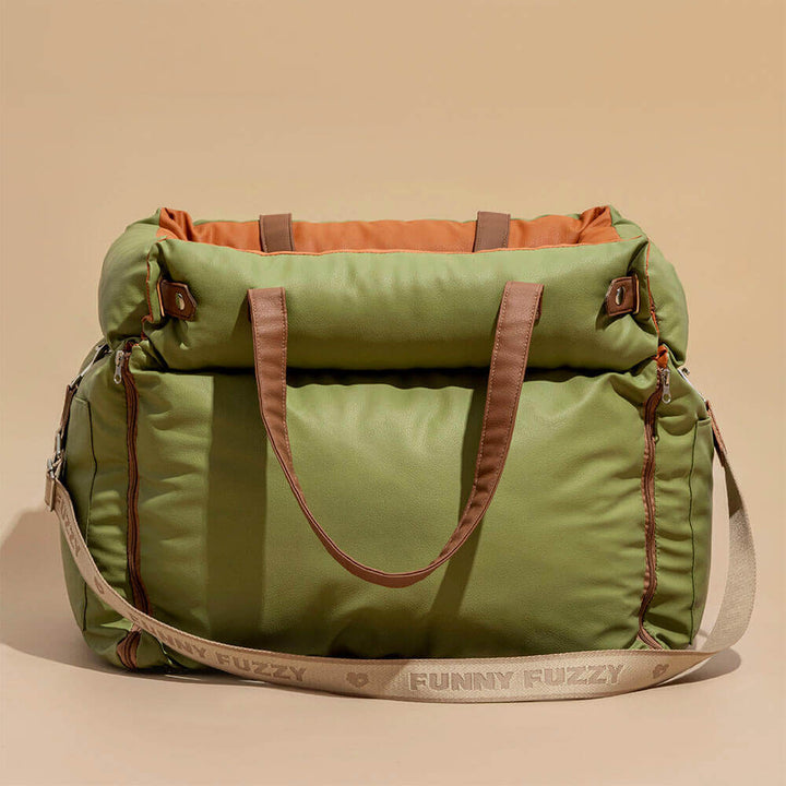 Comfortable Dog Car Seat - PawLuxury-Orange Green-State of Style