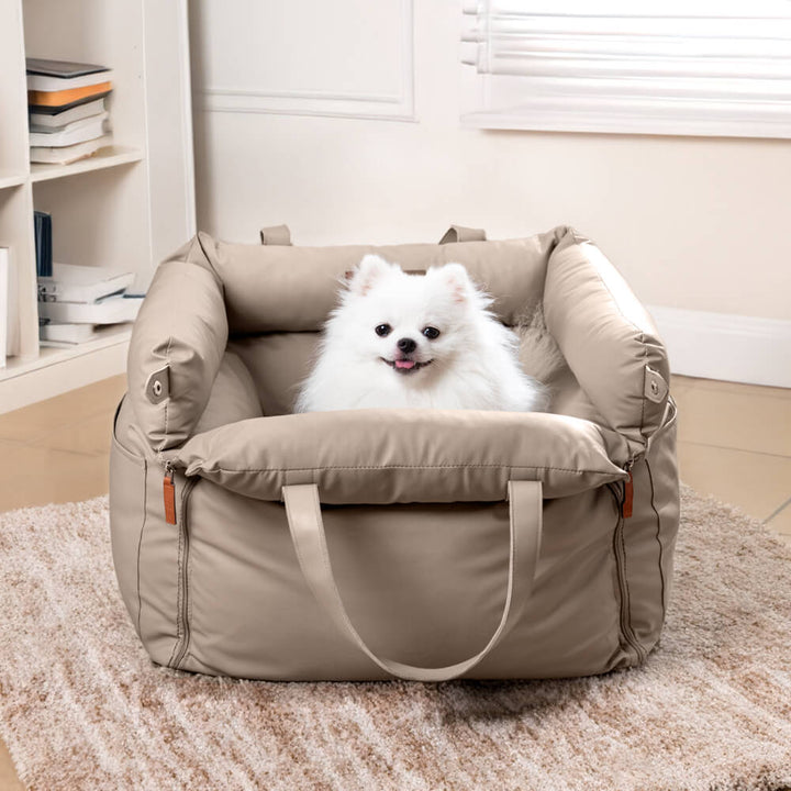 Comfortable Dog Car Seat - PawLuxury-Orange Green-State of Style