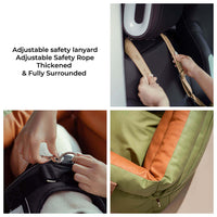 Comfortable Dog Car Seat - PawLuxury-Orange Green-State of Style