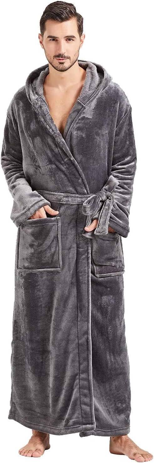 Comfortable Flannel Men's Bathrobe - James-Grey-S/M-State of Style
