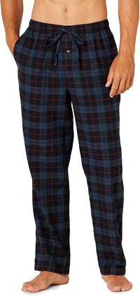 Comfortable Flannel Men's Pyjama Pants - Kyran-Black Blue-S-State of Style