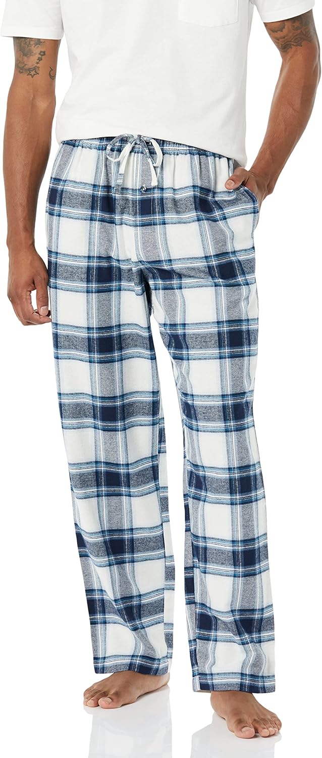 Comfortable Flannel Men's Pyjama Pants - Kyran-Grey White-S-State of Style