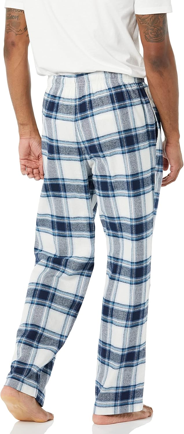 Comfortable Flannel Men's Pyjama Pants - Kyran-Grey White-S-State of Style