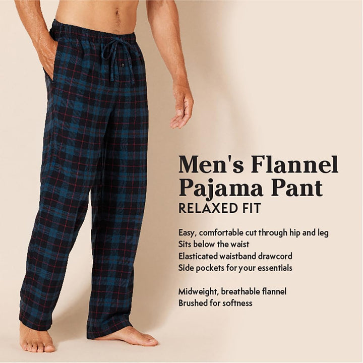 Comfortable Flannel Men's Pyjama Pants - Kyran-Grey White-S-State of Style