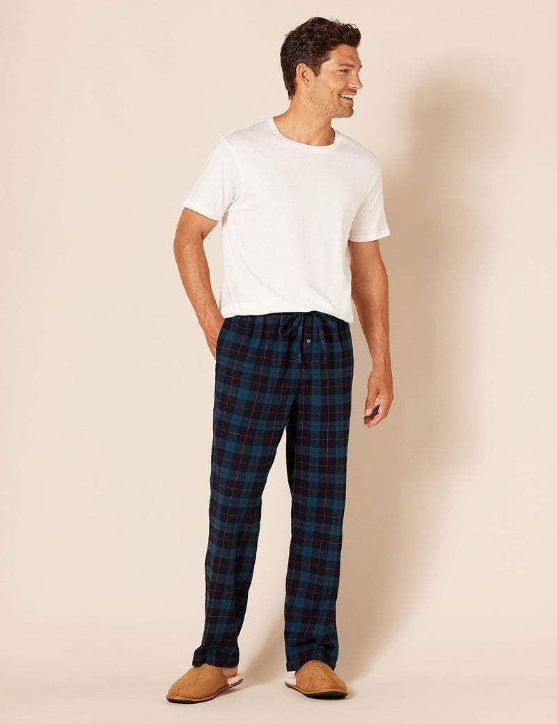 Comfortable Flannel Men's Pyjama Pants - Kyran-Grey White-S-State of Style