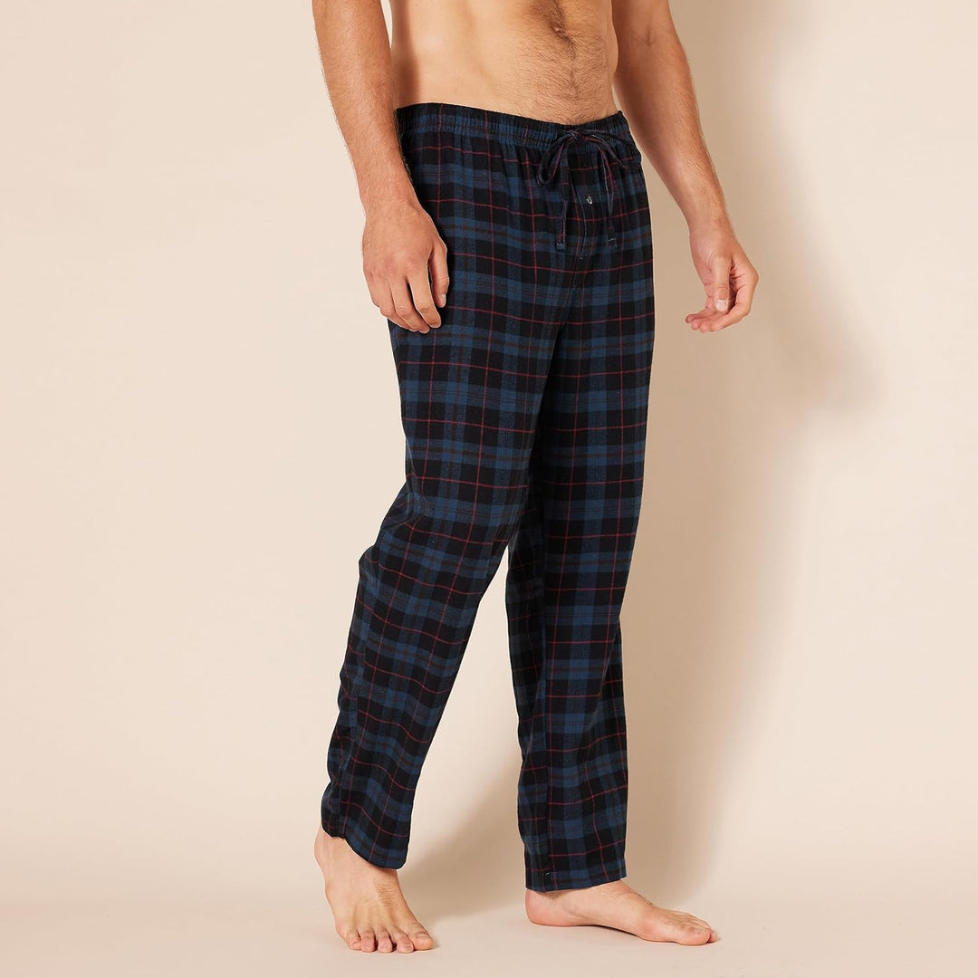 Comfortable Flannel Men's Pyjama Pants - Kyran-Grey White-S-State of Style