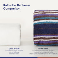 Comfortable Flannel Men's Robe - James-Black-S/M-State of Style