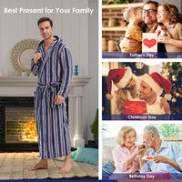 Comfortable Flannel Men's Robe - James-Black-S/M-State of Style