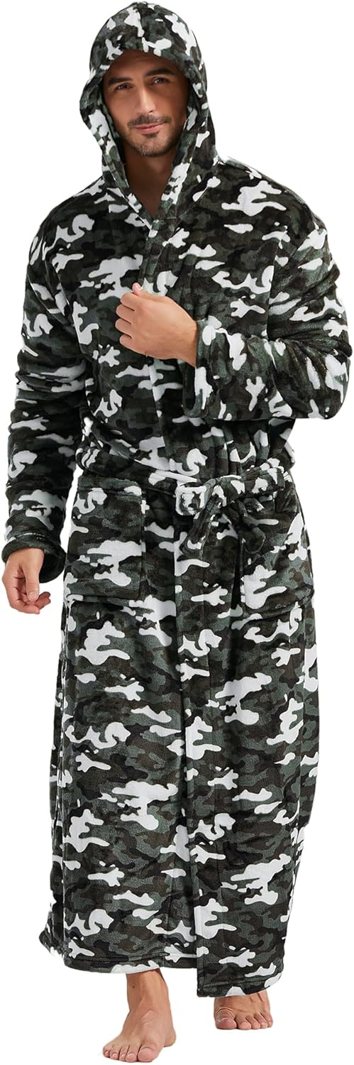 Comfortable Flannel Men's Robe - James-Black-S/M-State of Style