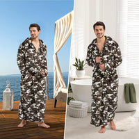 Comfortable Flannel Men's Robe - James-Black-S/M-State of Style