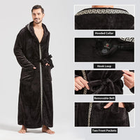 Comfortable Flannel Men's Robe - James-Black-S/M-State of Style