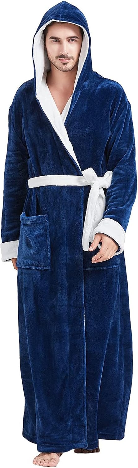 Comfortable Flannel Men's Robe - James-Black-S/M-State of Style